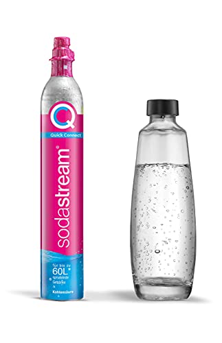 SodaStream QC-Reservepack – Pink, 60L CO₂ & 1L Glasflasche