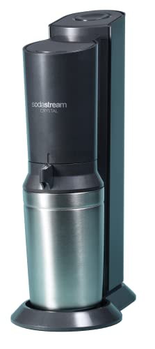SodaStream Crystal 3.0 – Schwarz/Silber, CO₂ + 1 Glaskaraffe