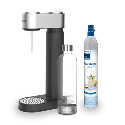 Philips GoZero – Schwarz, 1L Wassersprudler aus Kunststoff