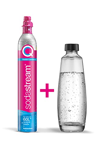SodaStream QC-Reservepack – Pink, 60L CO₂ & 1L Glasflasche