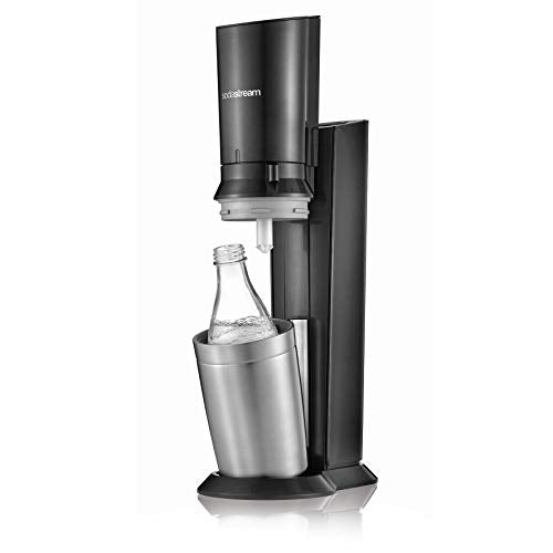 SodaStream Crystal 2.0 – Titan/Silber, CO₂-Zylinder + 2 Glaskaraffen