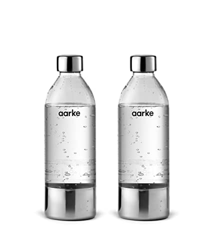 Aarke PET-Flaschen – 2er-Pack, 800ml, Edelstahl-Details