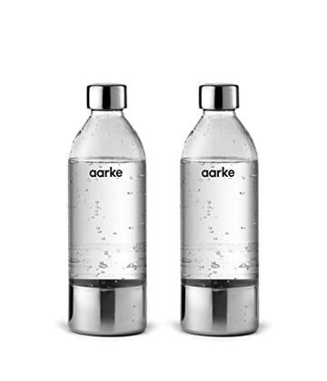 Aarke PET-Flaschen – 2er-Pack, 800ml, Edelstahl-Details