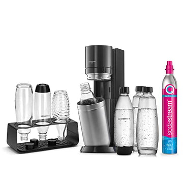 SodaStream Duo Comfort-Set – Titan, CO₂, 4 Flaschen & Halter