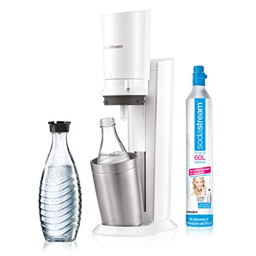 SodaStream Crystal 2.0 – Weiß, CO₂-Zylinder + 0,6L Glaskaraffe