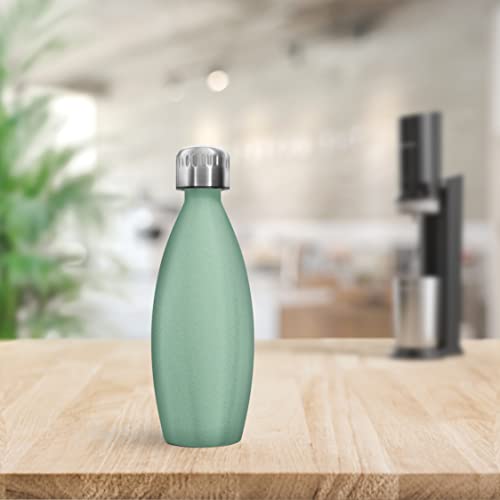 LICHTENWERK Flasche – 0,9L Edelstahl, für SodaStream Crystal