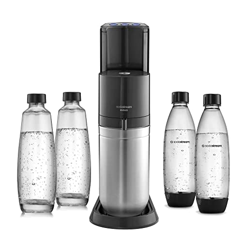 SodaStream E-Duo – Titan, elektrisch, CO₂, Glas & 2x PET-Flaschen