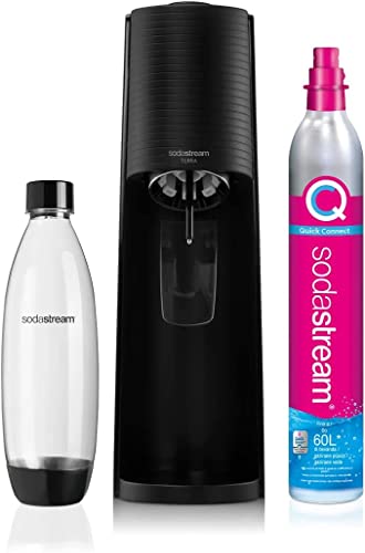 SodaStream Terra – Schwarz, 1L PET-Flasche + 60L CO₂ Quick Connect