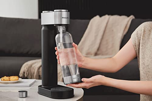 Philips GoZero – Schwarz, 1L Wassersprudler aus Kunststoff