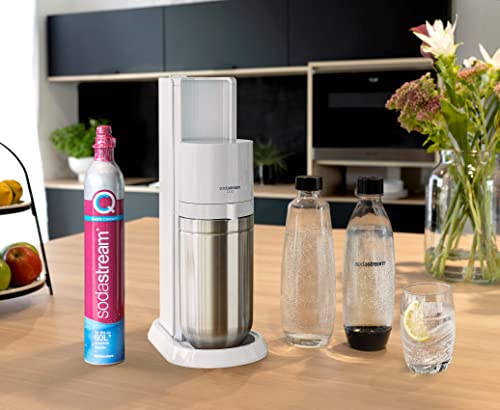 SodaStream Duo – Weiß, CO₂-Zylinder, 2x Glas & 2x 1L PET-Flaschen