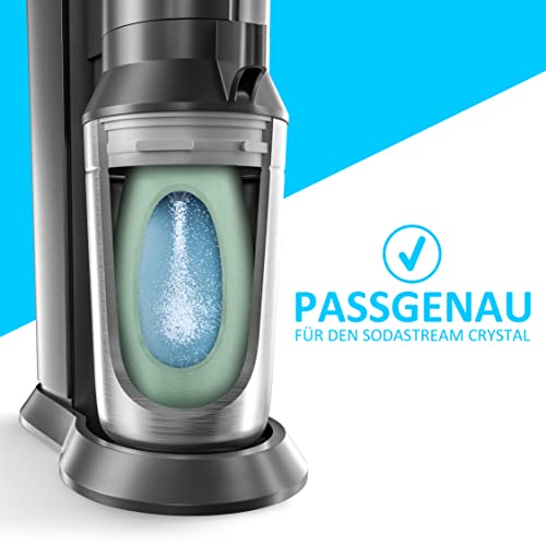 LICHTENWERK Flasche – 0,9L Edelstahl, für SodaStream Crystal