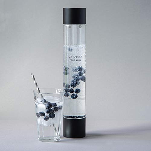 Levivo Slim Sprudler – Schwarz, mit 1L Flasche, ohne CO₂