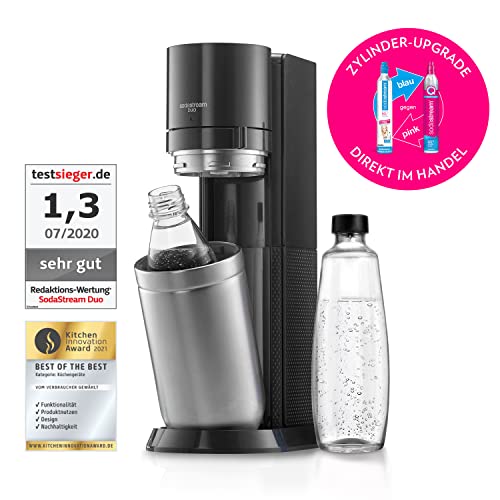 SodaStream Duo Umsteiger – Titan, ohne CO₂, 1x Glas & 1x PET-Flasche