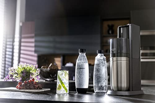SodaStream E-Duo – Titan, elektrisch, CO₂, Glas & 2x PET-Flaschen