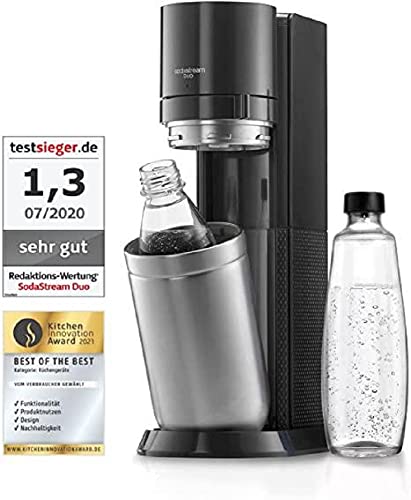 SodaStream Duo Umsteiger – Titan, ohne CO₂, 1x Glas & 1x PET-Flasche
