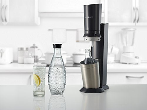 SodaStream Crystal 2.0 Umsteiger – Titan, 1 Glaskaraffe, ohne CO₂