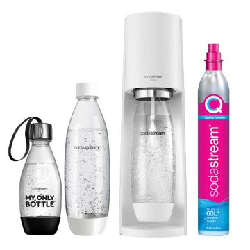 SodaStream Terra Vorteilspack – Weiß, CO₂ + 2x 1L & 0,5L PET-Flaschen
