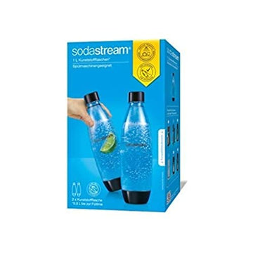 SodaStream Ersatzflaschen – Fuse DuoPack, 2x 1L PET, Schwarz
