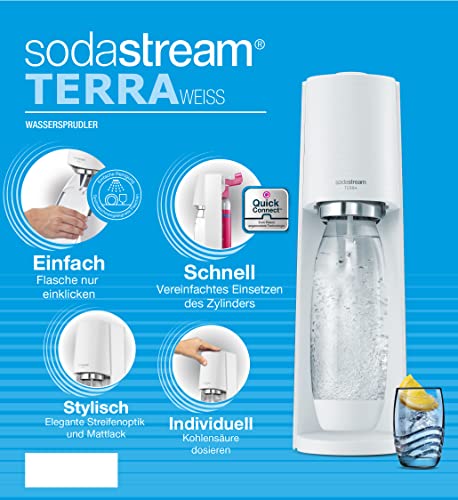 SodaStream Terra Promopack – Weiß, CO₂ + 3x 1L PET-Flaschen