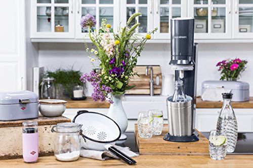 SodaStream Crystal 2.0 Umsteiger – Titan, 1 Glaskaraffe, ohne CO₂