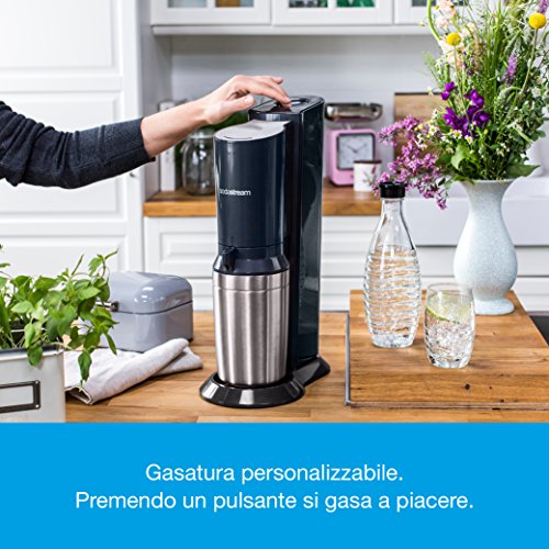 SodaStream Crystal 2.0 Umsteiger – Titan, 1 Glaskaraffe, ohne CO₂