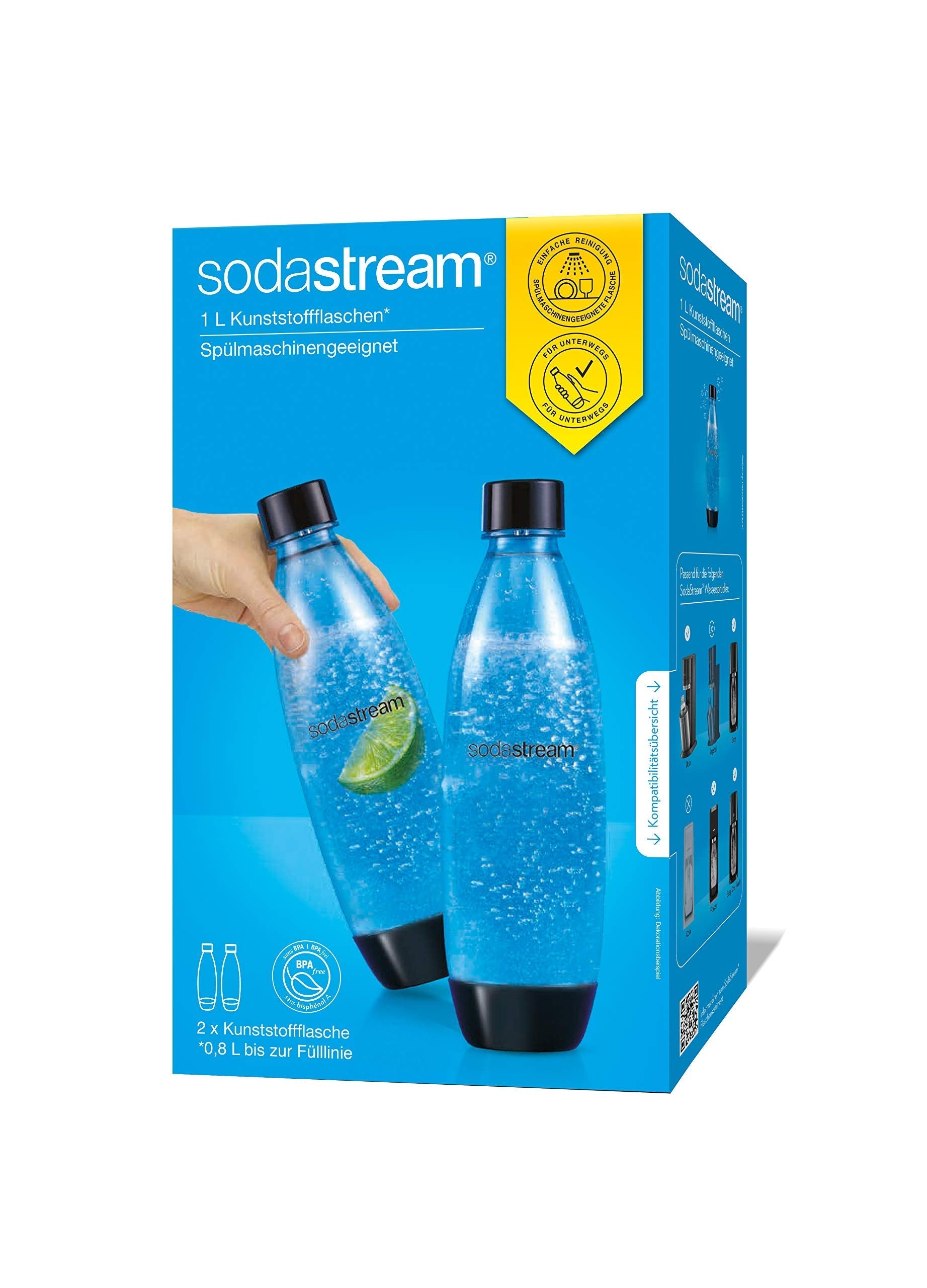 SodaStream Duo Umsteiger – Titan, ohne CO₂, 1x Glas & 3x PET-Flaschen